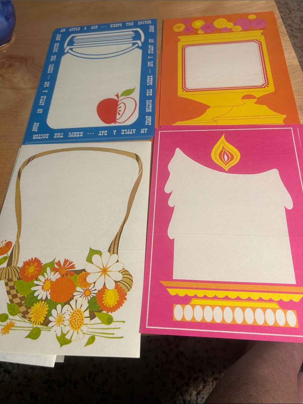 Vintage Current Just a Notes 4 designs- Multicolor. 18 stickers. Page sentiments